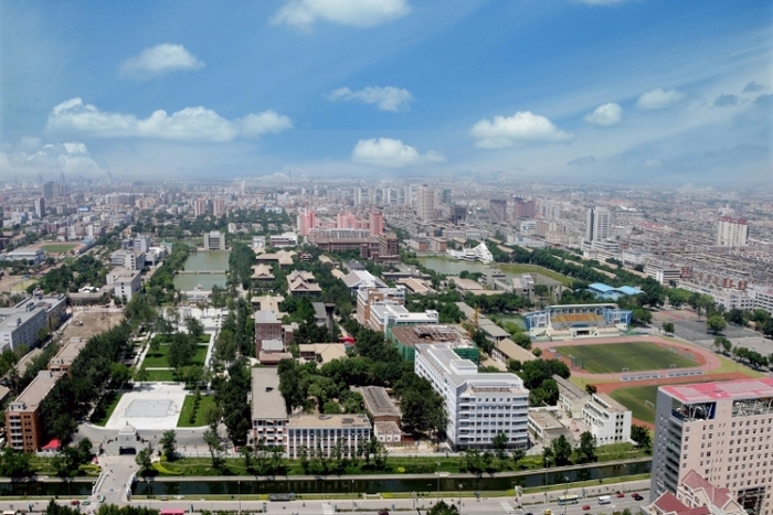 天津城建大学航拍图片